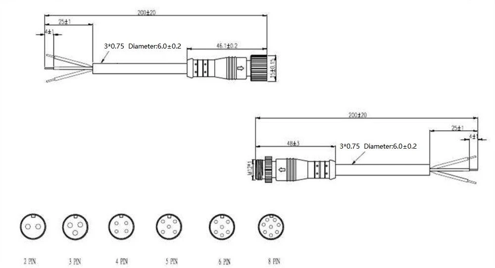 m12 4 pin sensor cable