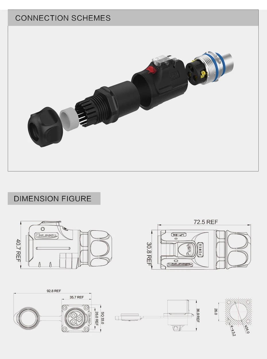 product-930-1248 LP-24 Waterproof Connector M24 High Current Waterproof Aviation Plug 4 Pin (8)
